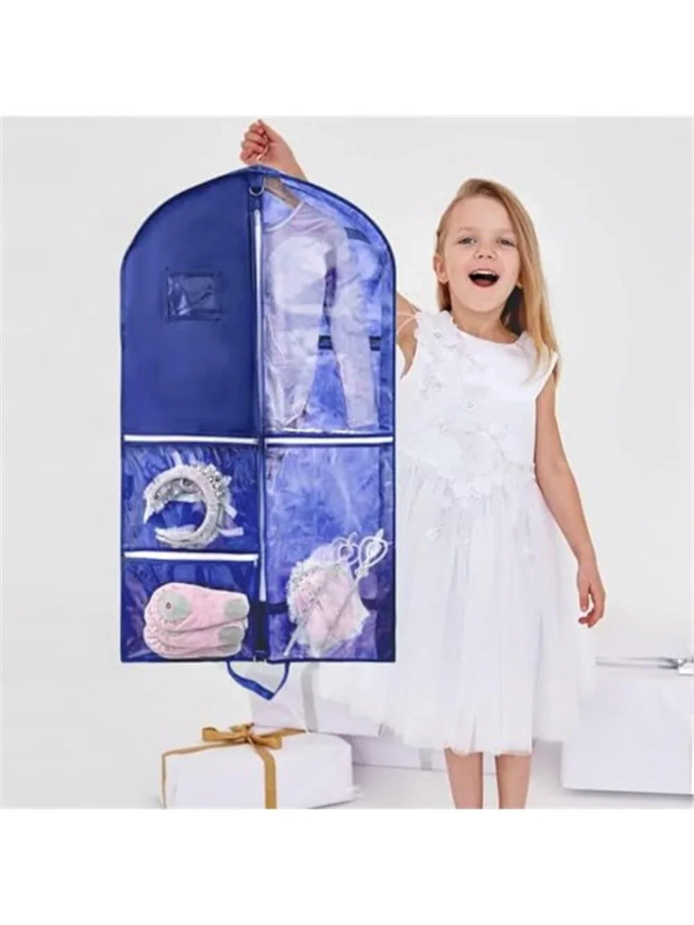 Garment Bag Dance Costume Travel Bag Clear Hanging Dress Storage Kids Girls